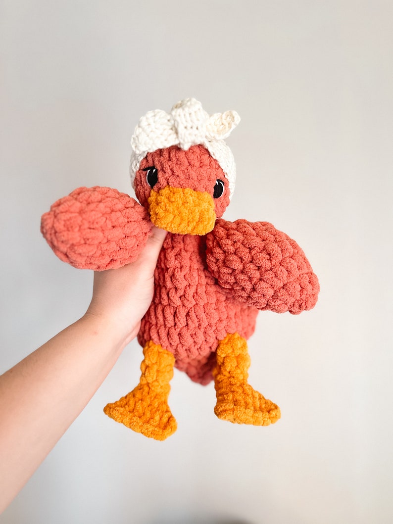 Della Duck Lovey Crochet PATTERN Duck Lovey Crochet Pattern Low Sew Crochet Amigurumi Pattern Duck Pattern Cute Crochet Pattern image 10