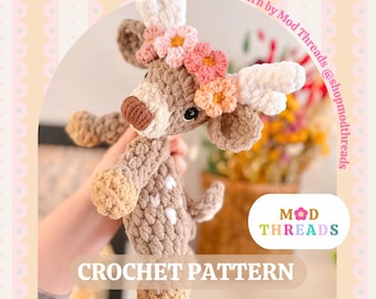 Dottie the Deer Crochet Pattern: No Sew Christmas Reindeer (PDF Pattern)