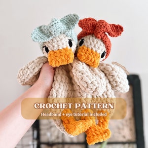 Della Duck Lovey haakpatroon Duck Lovey haakpatroon Laag naai gehaakt Amigurumi-patroon Eendpatroon Leuk haakpatroon afbeelding 1