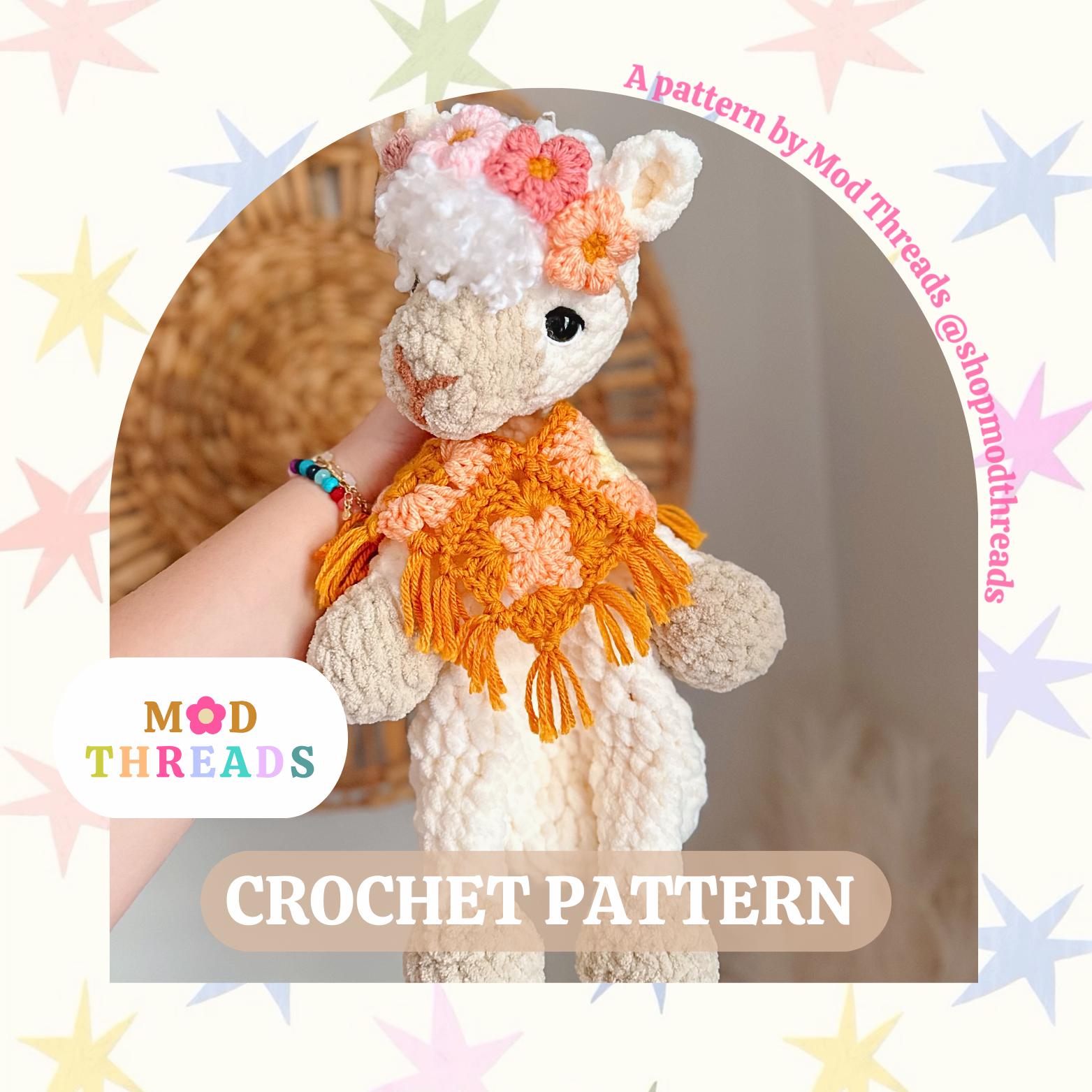 Alma Alpaca Crochet Pattern: Amigurumi Llama with Poncho