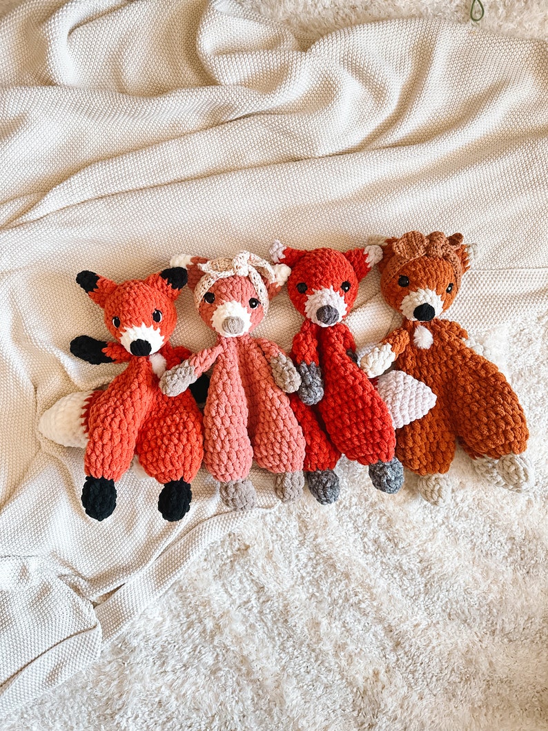 Fern the Fox Crochet PATTERN Fox Lovey Crochet Pattern Crochet Amigurumi Pattern Fox Amigurumi Cute Crochet Pattern Low Sew Crochet zdjęcie 6