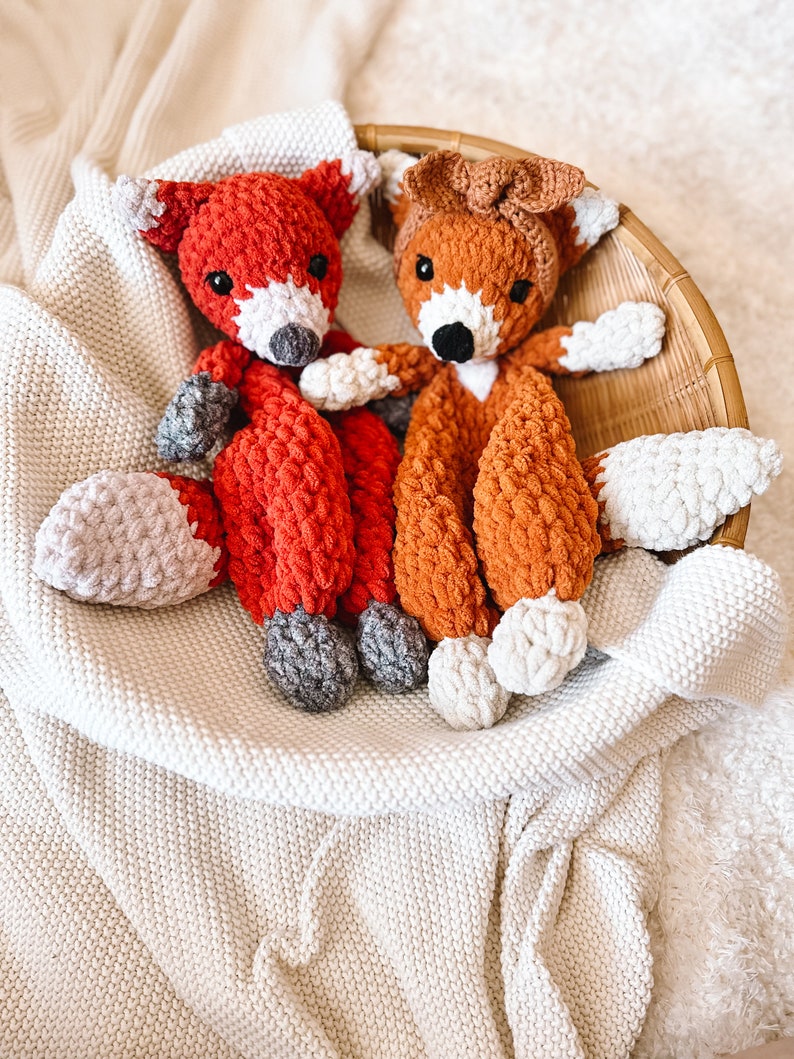 Fern the Fox Crochet PATTERN Fox Lovey Crochet Pattern Crochet Amigurumi Pattern Fox Amigurumi Cute Crochet Pattern Low Sew Crochet zdjęcie 8