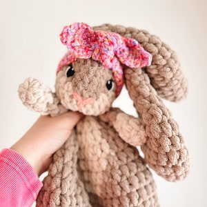 Bonnie the Bunny Crochet PATTERN Bunny Lovey Crochet Pattern Low Sew Crochet Amigurumi Pattern Easter Bunny Cute Crochet Pattern image 8