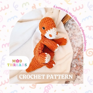 Dani the Dino Crochet Pattern: Beginner Friendly Amigurumi (PDF Pattern)