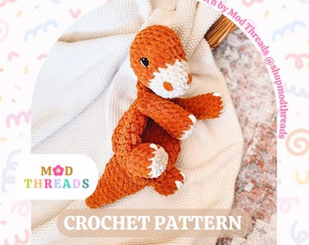 Dani the Dino Crochet Pattern: Beginner Friendly Amigurumi (PDF Pattern)