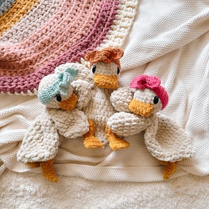 Della Duck Lovey Crochet PATTERN Duck Lovey Crochet Pattern Low Sew Crochet Amigurumi Pattern Duck Pattern Cute Crochet Pattern image 2