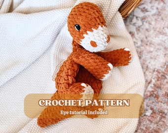 MOTIF Dani le dinosaure au crochet | Motif au crochet Dino Lovey | Motif Amigurumi au crochet | Amigurumi de dinosaure | Joli motif au crochet