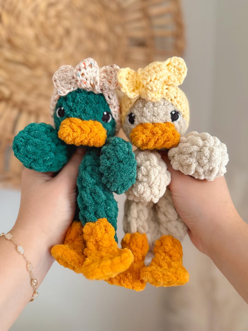 Baby Della Duck Lovey Crochet Pattern: Easy Low Sew Amigurumi (PDF Pattern) image 3