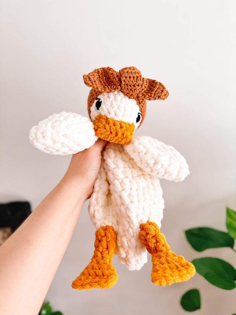 Della Duck Lovey Crochet PATTERN Duck Lovey Crochet Pattern Low Sew Crochet Amigurumi Pattern Duck Pattern Cute Crochet Pattern image 6