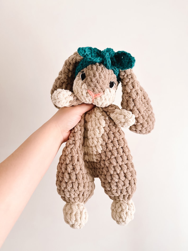 Bonnie the Bunny Crochet PATTERN Bunny Lovey Crochet Pattern Low Sew Crochet Amigurumi Pattern Easter Bunny Cute Crochet Pattern zdjęcie 5