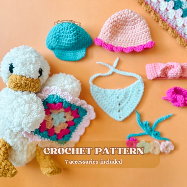 Accessory Bundle Crochet PATTERN |  Accessory Crochet Pattern | Crochet Amigurumi Pattern | Dress Up Amigurumi | Cute Crochet Pattern |