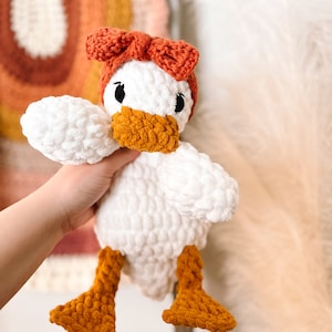Della Duck Lovey Crochet PATTERN Duck Lovey Crochet Pattern Low Sew Crochet Amigurumi Pattern Duck Pattern Cute Crochet Pattern image 9