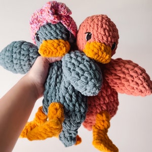 Della Duck Lovey Crochet PATTERN Duck Lovey Crochet Pattern Low Sew Crochet Amigurumi Pattern Duck Pattern Cute Crochet Pattern image 7