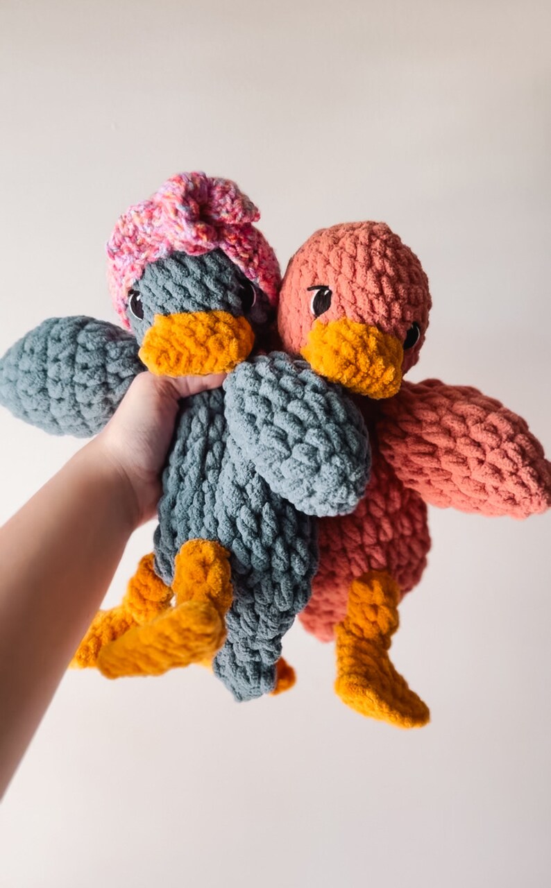 Della Duck Lovey Crochet PATTERN Duck Lovey Crochet Pattern Low Sew Crochet Amigurumi Pattern Duck Pattern Cute Crochet Pattern image 7