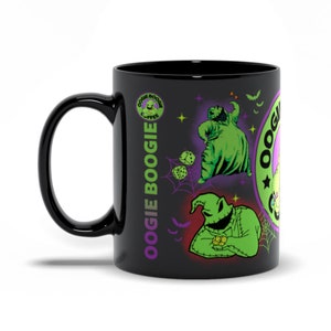 Pesadilla antes de Navidad / Jack Skellington / Taza de café / Taza de cacao caliente / 11oz / 15oz / Tazas negras imagen 1