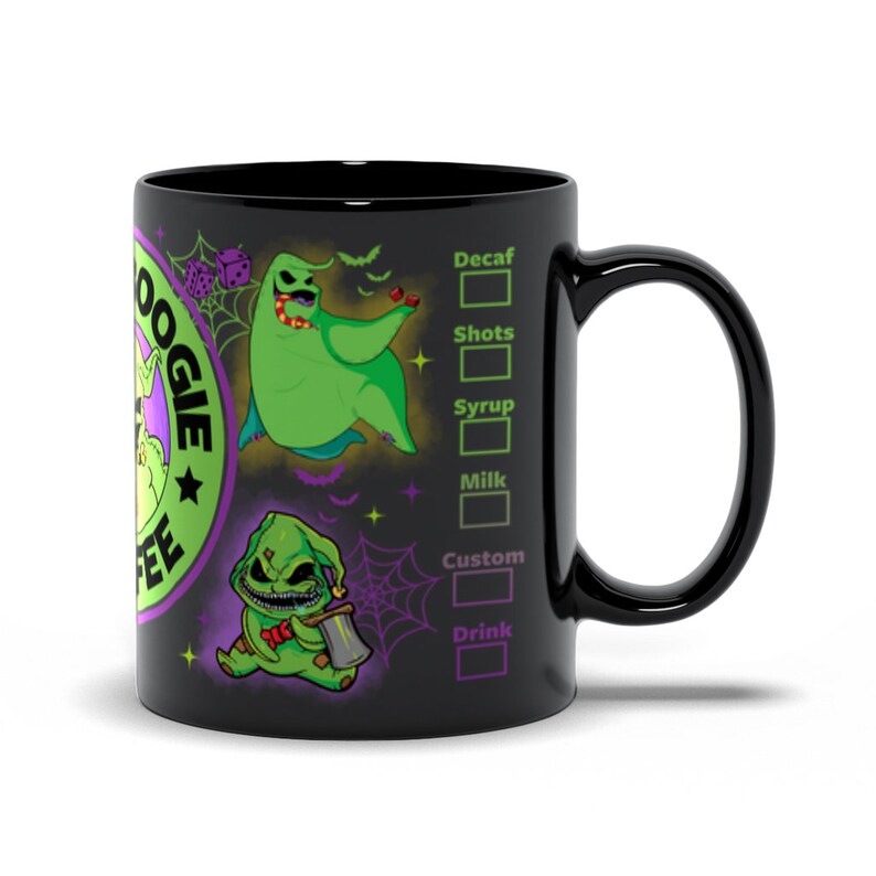 Pesadilla antes de Navidad / Jack Skellington / Taza de café / Taza de cacao caliente / 11oz / 15oz / Tazas negras imagen 3