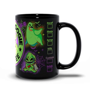 Pesadilla antes de Navidad / Jack Skellington / Taza de café / Taza de cacao caliente / 11oz / 15oz / Tazas negras imagen 7