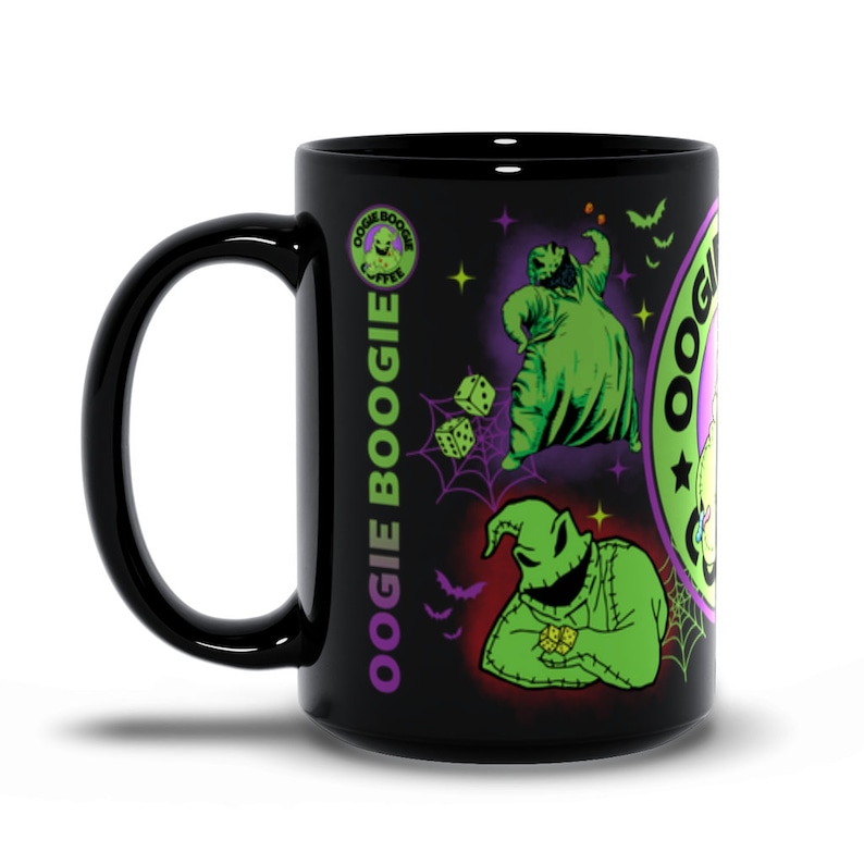 Pesadilla antes de Navidad / Jack Skellington / Taza de café / Taza de cacao caliente / 11oz / 15oz / Tazas negras imagen 5