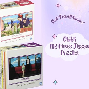 108 Piece Jigsaw Puzzles From Famous Ghibli Movie Scenes like Kiki&#39;s Delivery and Spirited Away
