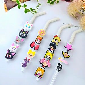 K-POP Straw Toppers. Pencil Toppers. Cute BT21 Straw Toppers.silicone Straw  Cover Cap 