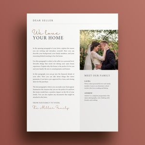 Carta de oferta de vivienda mínima, Carta al vendedor, Carta de oferta de casa, Plantilla de comprador de vivienda, Oferta de casa, Oferta de bienes raíces, Carta editable