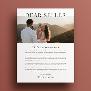 Carta de oferta de vivienda, Carta del comprador de vivienda, Carta al vendedor de vivienda, Carta de amor de vivienda, Plantilla de oferta de casa, Plantilla de oferta de bienes raíces, Estimado vendedor