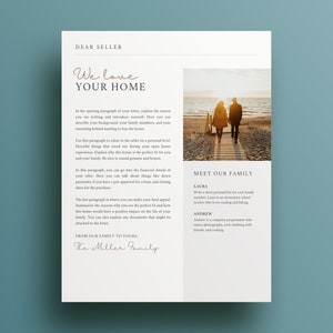 Carta de oferta de vivienda, Carta al vendedor, Plantilla de bienes raíces, Plantilla de oferta de vivienda, Plantilla de comprador de vivienda, Oferta de casa, Plantilla de estimado vendedor