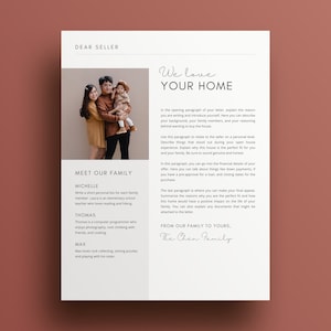 Carta de oferta de vivienda, Carta al vendedor, Plantilla de bienes raíces, Primera vivienda, Plantilla de comprador de vivienda, Oferta de casa, Plantilla de estimado vendedor, Carta