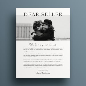 Carta de oferta de vivienda, Amamos su casa, Carta al vendedor, Carta de oferta de vivienda, Plantilla de carta de comprador, Carta de oferta de vivienda editable, Estimado vendedor