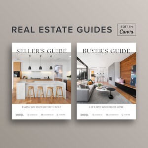 Real Estate Buyer and Seller Guides Home Buying Process Listing Packet Home Buying Guide Template Listing Presentation Realtor Marketing