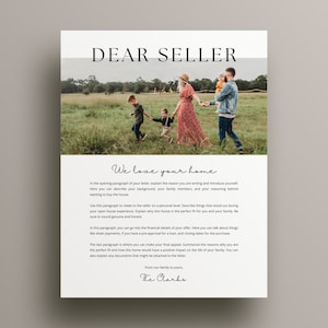 Carta de oferta de vivienda, Carta del comprador de vivienda, Carta al vendedor de vivienda, Carta de amor de vivienda, Plantilla de oferta de casa, Plantilla de oferta de bienes raíces, Estimado vendedor