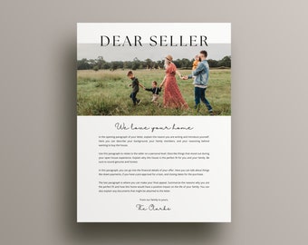 Home Offer Letter, Home Buyer Letter, Letter to Home Seller, Home Love Letter, House Offer Template, Real Estate Offer Template, Dear Seller