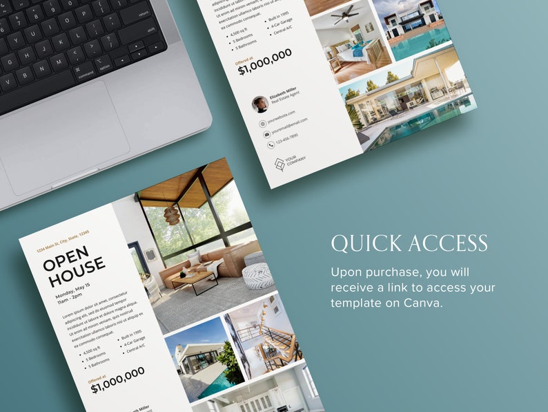 Open House Flyer, Real Estate Flyer, Real Estate Flyer Template, Open House Sign, Real Estate Template, Open House Flyer, Real Estate Canva image 4