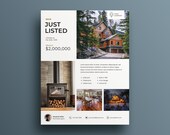 Real Estate Flyer, Realtor Flyer, Just Listed Flyer, Luxury Real Estate, Real Estate Template, New Listing Flyer, Canva Real Estate
