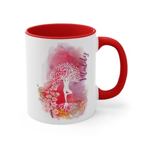 Vitality Ceramic Accent Mug 11 oz Watercolor Art Design