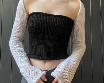 handmade knitted bolero sleeves / knitted shrug