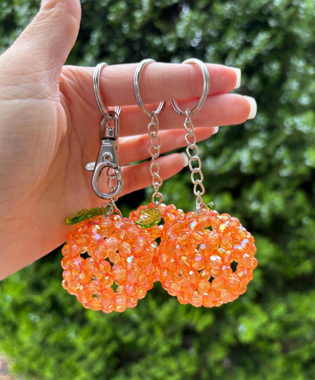 Sweet Keychains Deliciously Sweet Beaded Orange Keychains • Handmade - Etsy