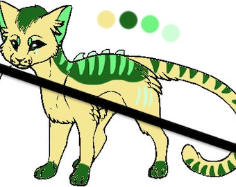 Cat adopt + Ref sheet furry character adopt