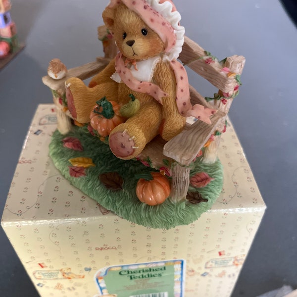 Cherished Teddie "Cathy ", As autumn breeze blows blessings at please. Fall Autumn cherished teddy.