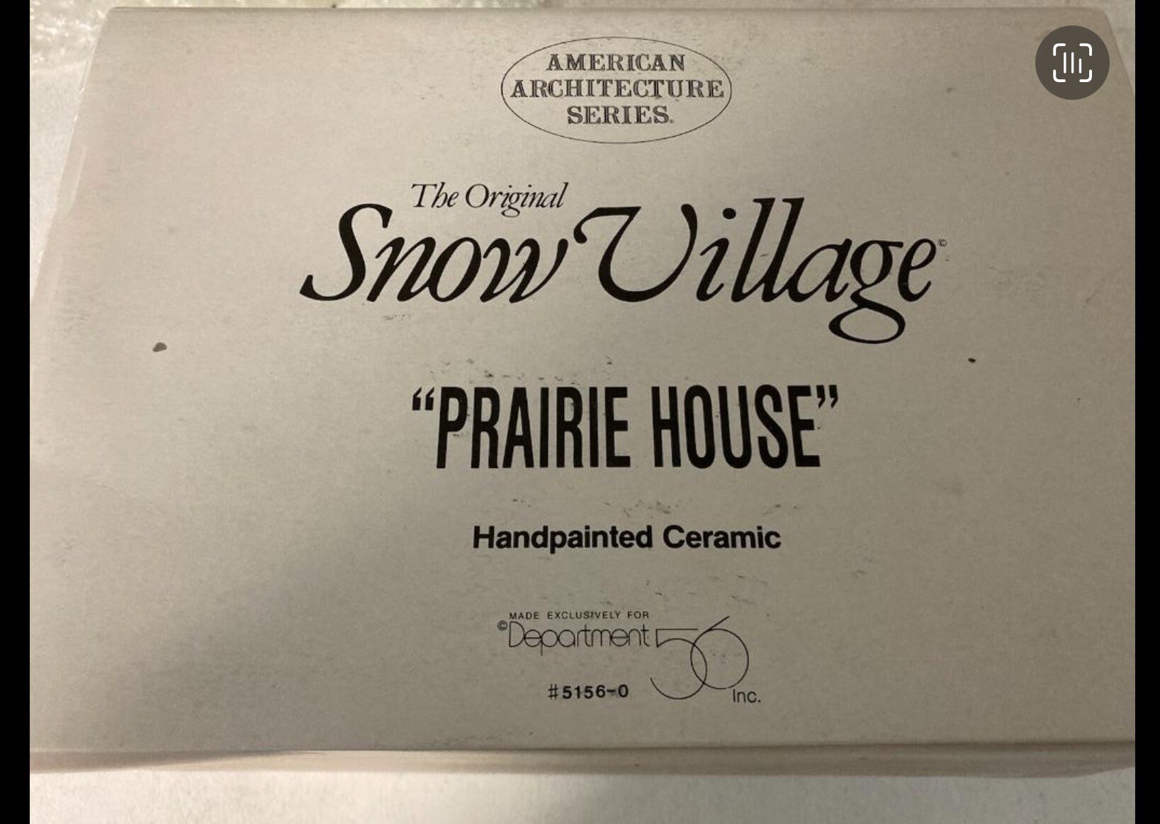 Extremely RARE Department 56 Prarie House 51560, Department 56 Snow