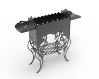 Grill Fire bowl  Planter Laser cut file cnc and plasma cutting plan, dxf file cnc laser cuttable