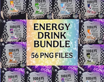 Energy Drink Bundle PNG: Sublimation Design (Digital Download)