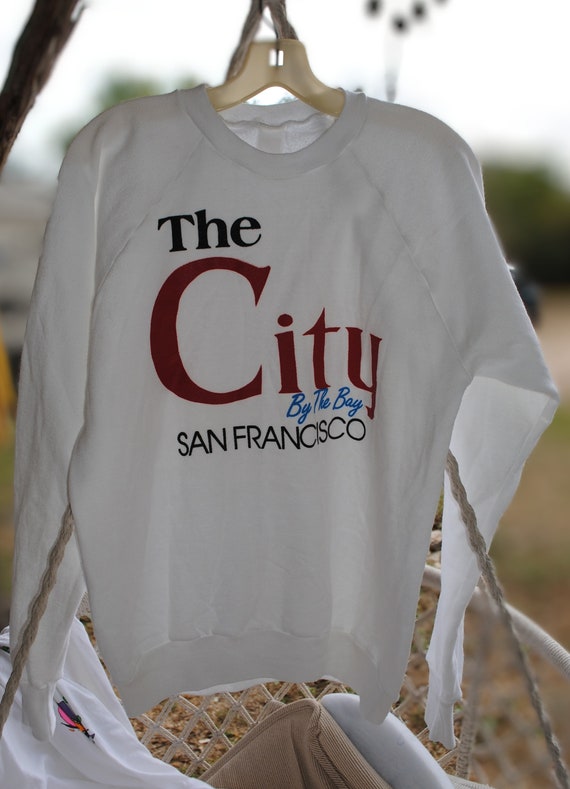 1980s San Francisco white sweatshirt, The City By… - image 3