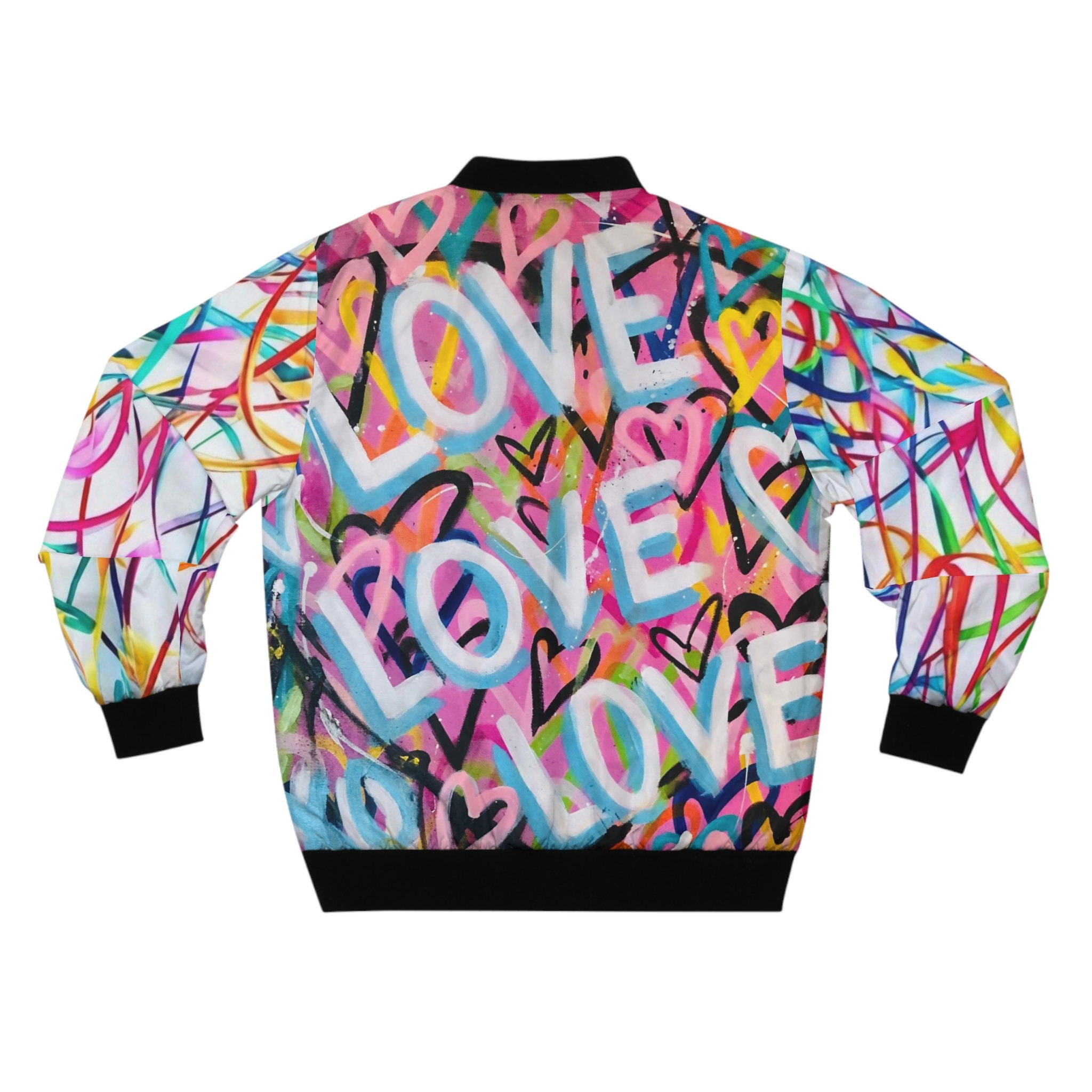 Discover Love Is The Answer Graffiti Men's Bomber Jacket