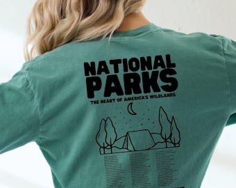 National Park Comfort Colors Long Sleeve T-Shirt C6014 , Granola Girl Shirt, Nature Conservation Shirt, Outdoor Lover Gift, Outdoorsy Shirt