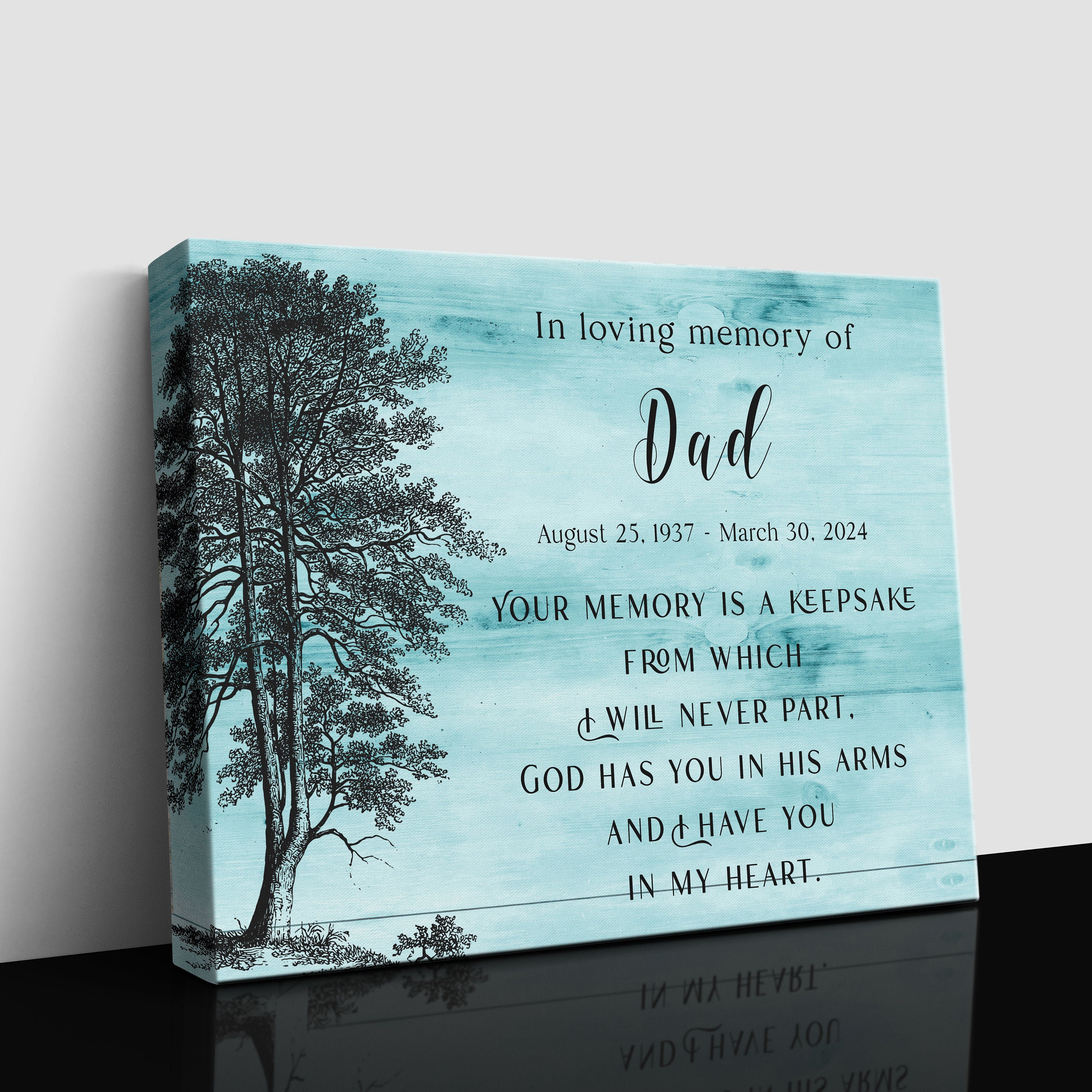 Memorial Gift for Loss of Dad Remembrance Father Sympathy Bereavement