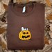 Halloween Embroidered Sweatshirt, Halloween Sweater