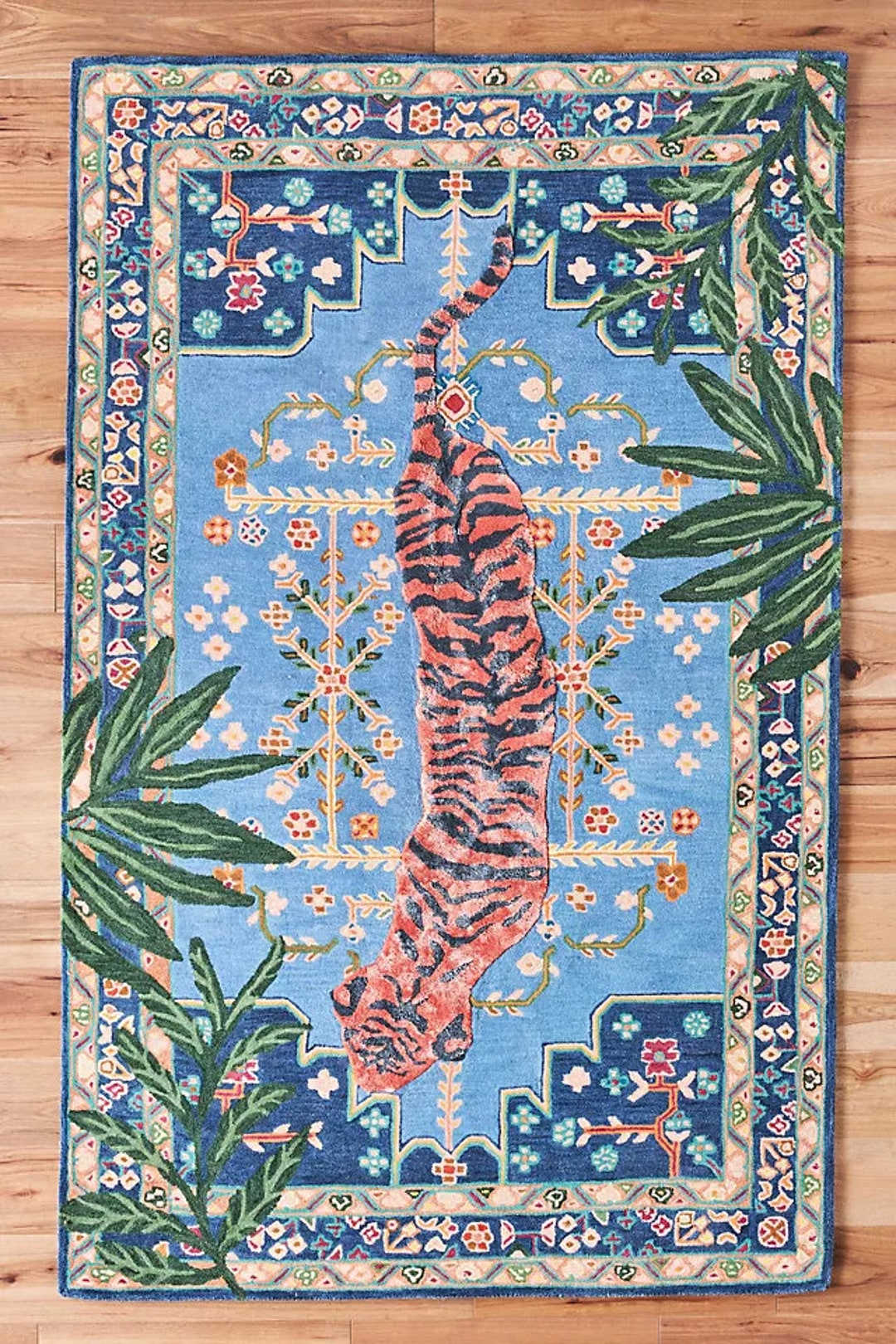 Hand Tffted Bengal Tiger Rug Woolen Area Rug 5X8 8X10 X9X12 Multi Color