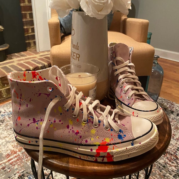 Custom Hightop Converse Splatter