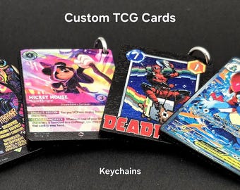 Custom Card Artwork Keychain | UV Printed Wood Collectible
